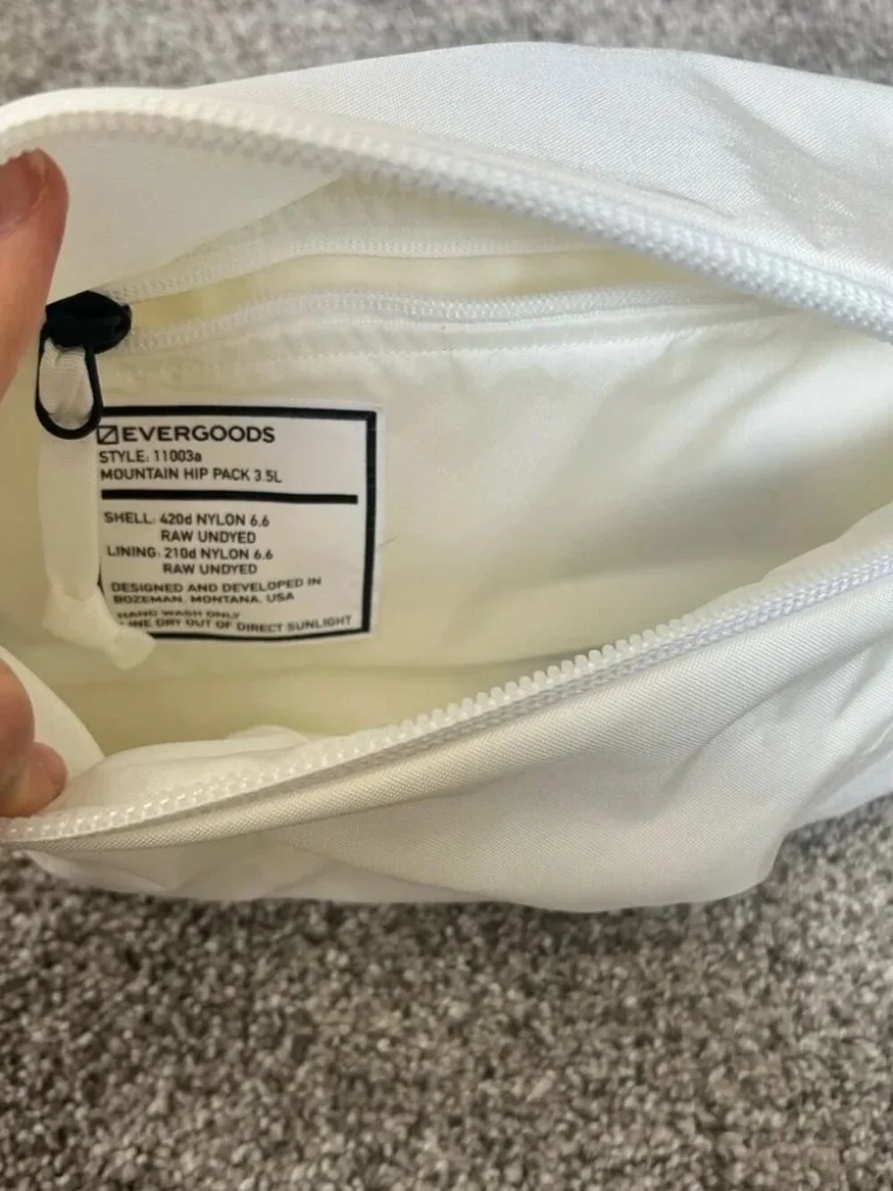 Evergoods Mountain Hip Pack 3.5L - Undyed - Picture 6 of 7